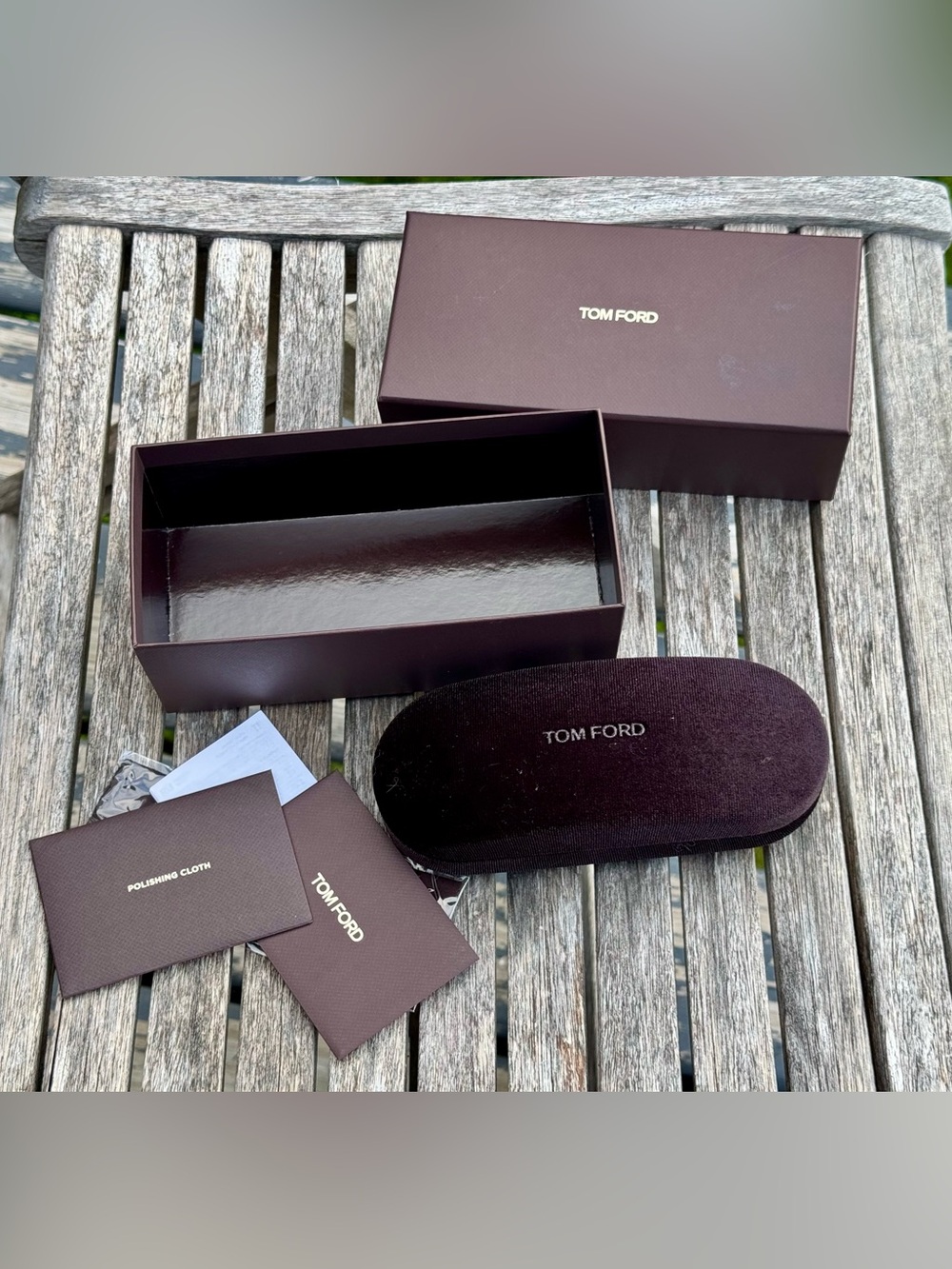 New Authentic Tom Ford Eyeglass Sunglasses Case Box Complete Accessory Kit
